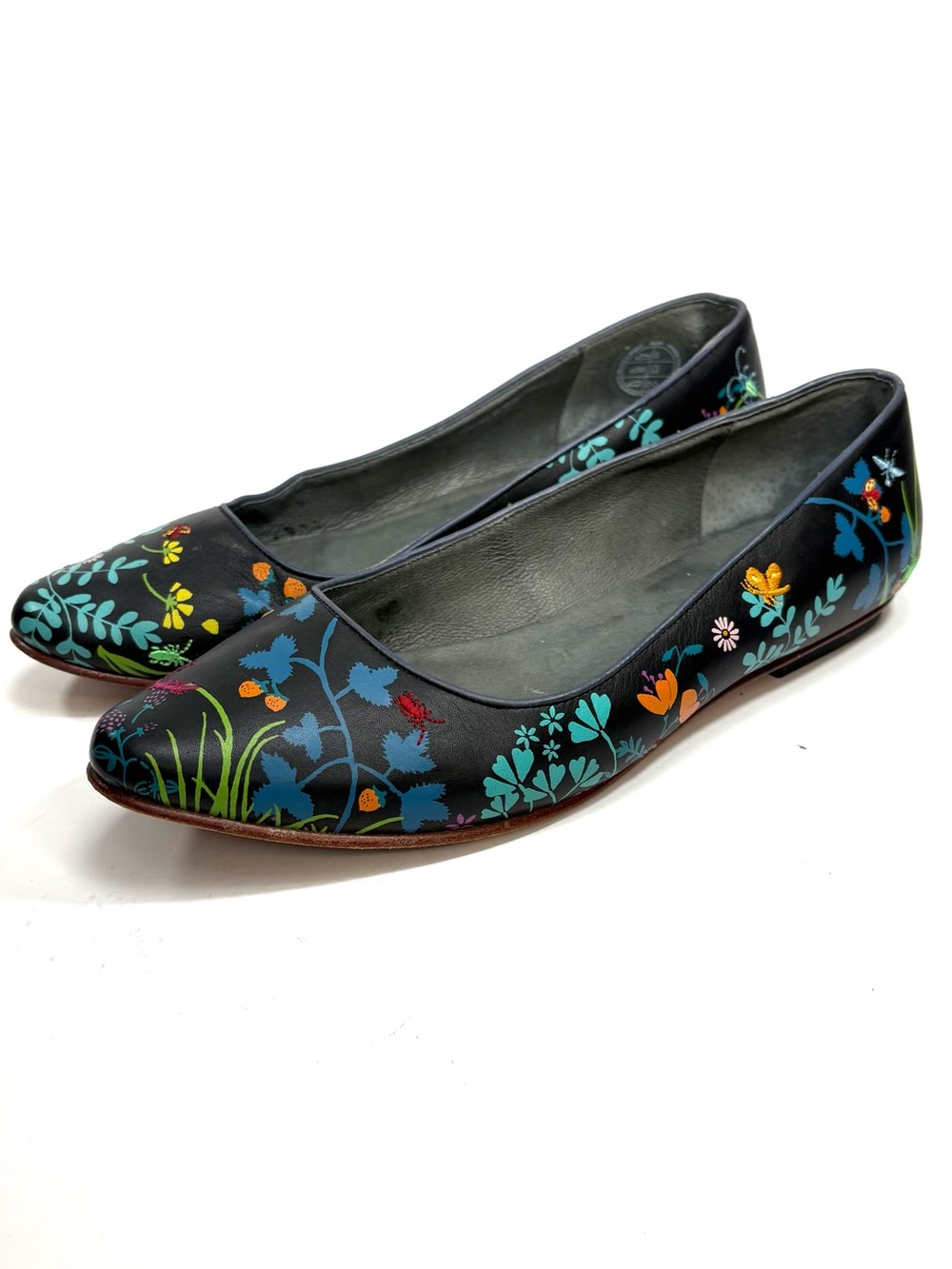 Camper TWS Colorful Botanical Leather Ballet Flats | 41